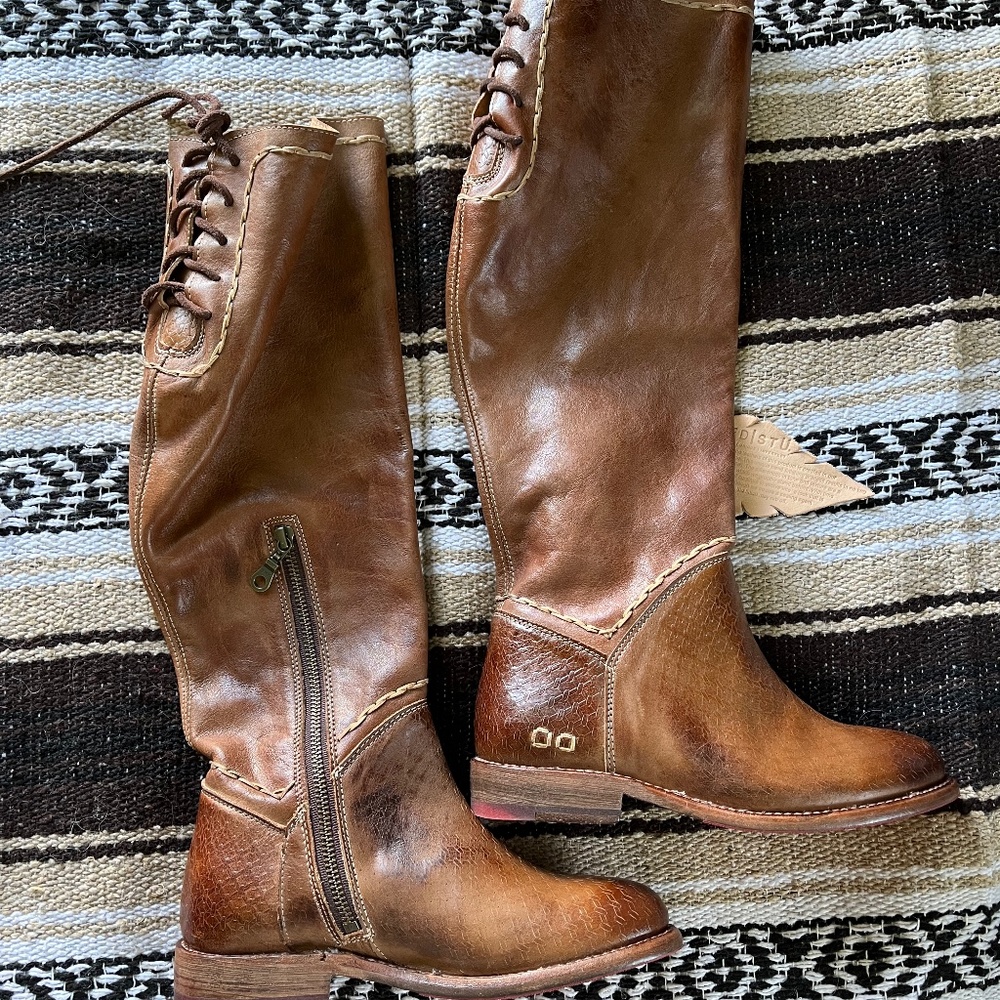 Bed Stu Lace Up Knee High Boots 6.5